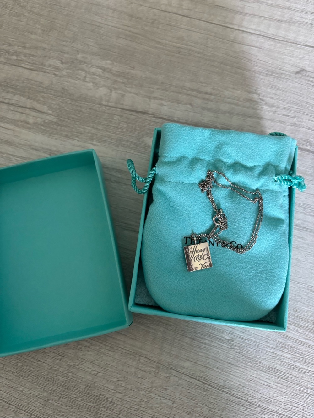 Tiffany & Co. 925 Square Notes Pendant Necklace - Picture 1 of 5